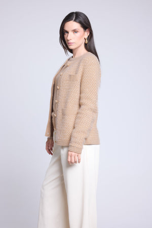 Cardigan Bijoux Cachemire Brosse Aguila