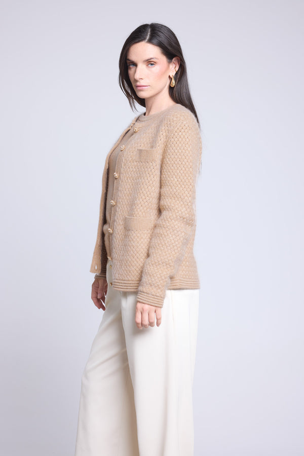 Cardigan Bijoux Cachemire Brosse Aguila