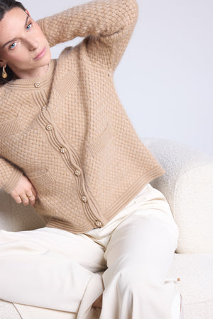 Cardigan Bijoux Cachemire Brosse Aguila