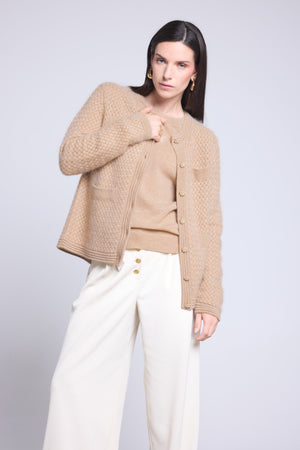 Cardigan Bijoux Cachemire Brosse Aguila