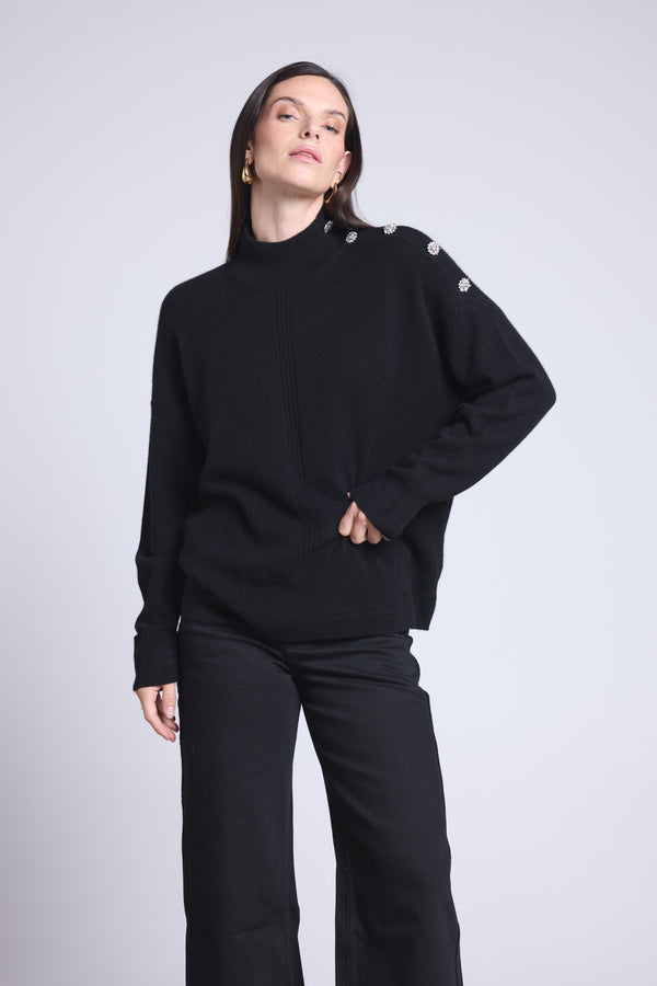 Pull Col Montant A Bijoux Baya