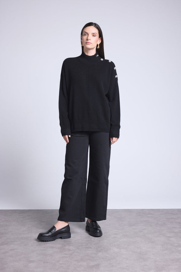 Pull Col Montant A Bijoux Baya