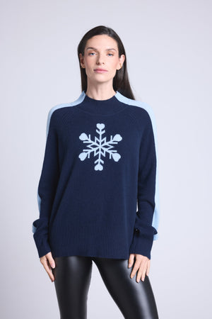 Pull Col Montant Gros Flocon Flora