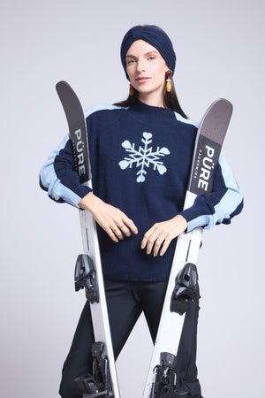 Pull Col Montant Gros Flocon Flora