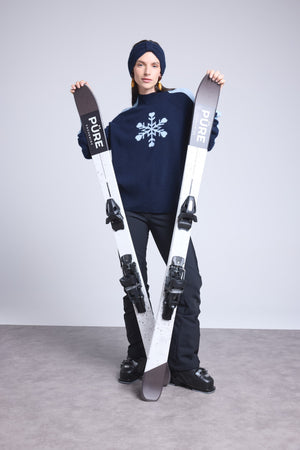 Pull Col Montant Gros Flocon Flora