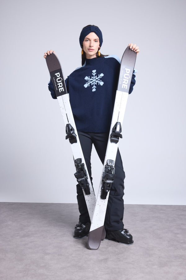 Pull Col Montant Gros Flocon Flora