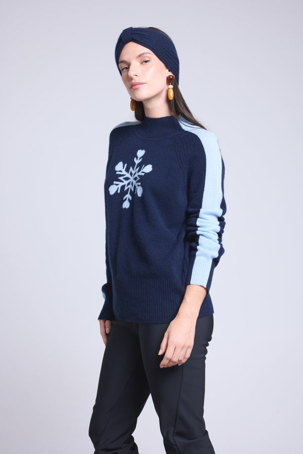 Pull Col Montant Gros Flocon Flora