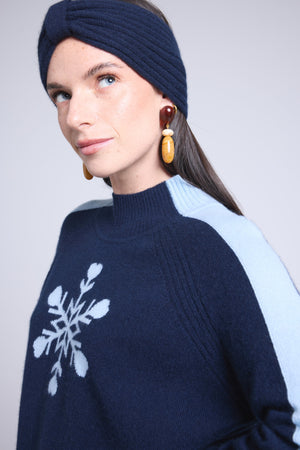 Pull Col Montant Gros Flocon Flora