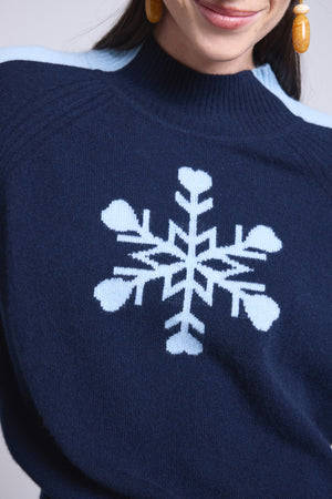 Pull Col Montant Gros Flocon Flora