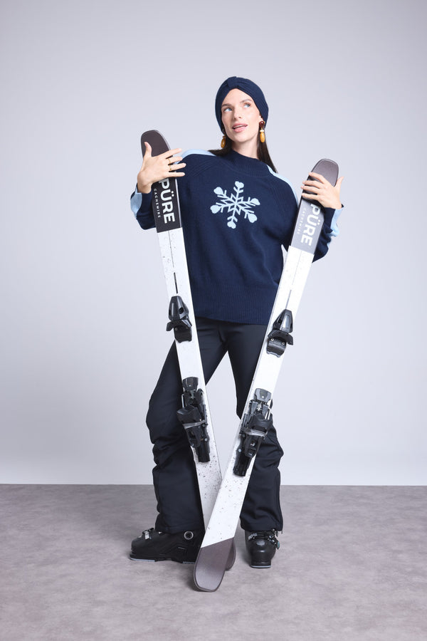 Pull Col Montant Gros Flocon Flora