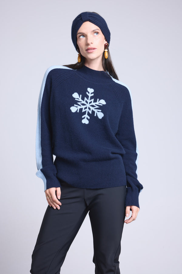 Pull Col Montant Gros Flocon Flora