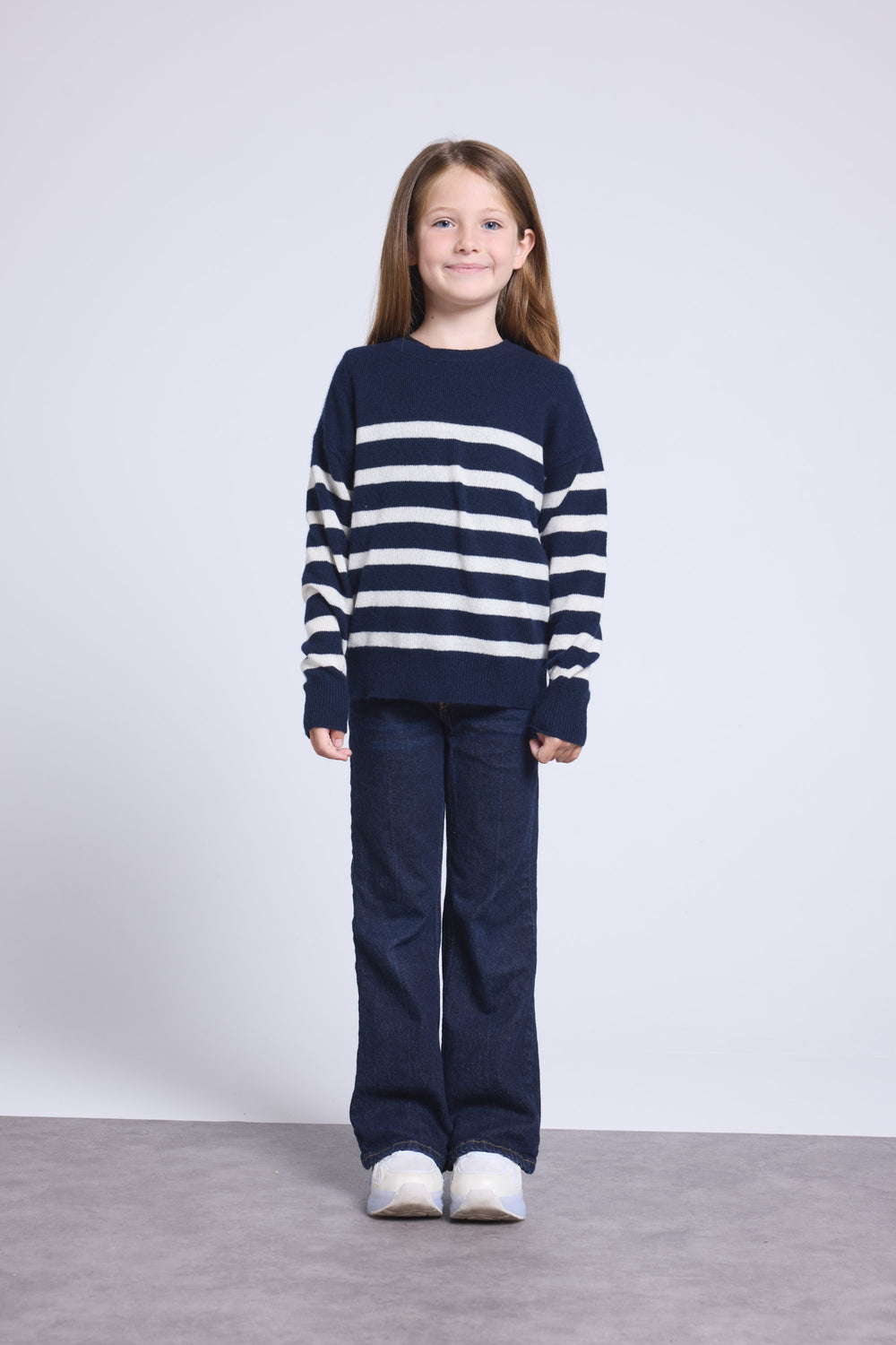 Pull Col Rond Col Rond Mariniere June Fille