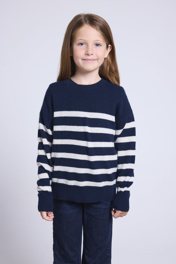 Pull Col Rond Col Rond Mariniere June Fille