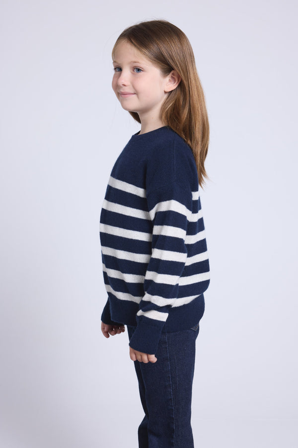 Pull Col Rond Col Rond Mariniere June Fille