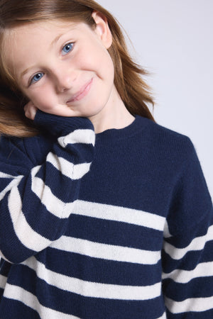 Pull Col Rond Col Rond Mariniere June Fille