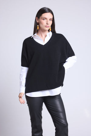 Pull Oversize Sans Manche Col V Ona