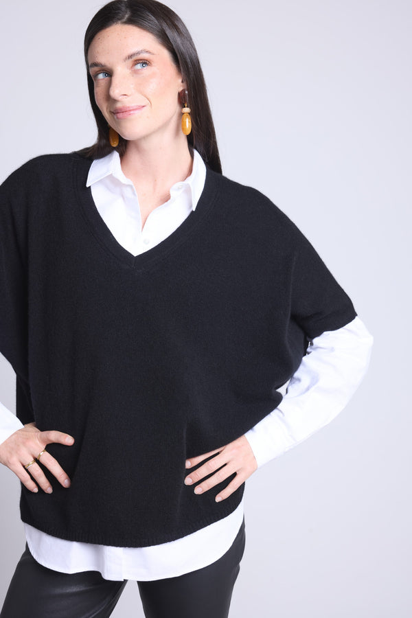 Pull Oversize Sans Manche Col V Ona