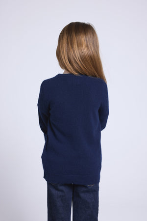 Pull Col Rond Gros Flocon Poirot Fille