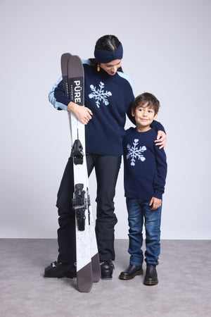 Pull Col Rond Gros Flocon Poirot