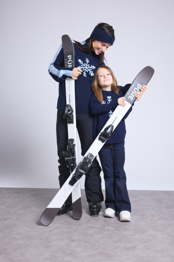 Pull Col Rond Gros Flocon Poirot Fille