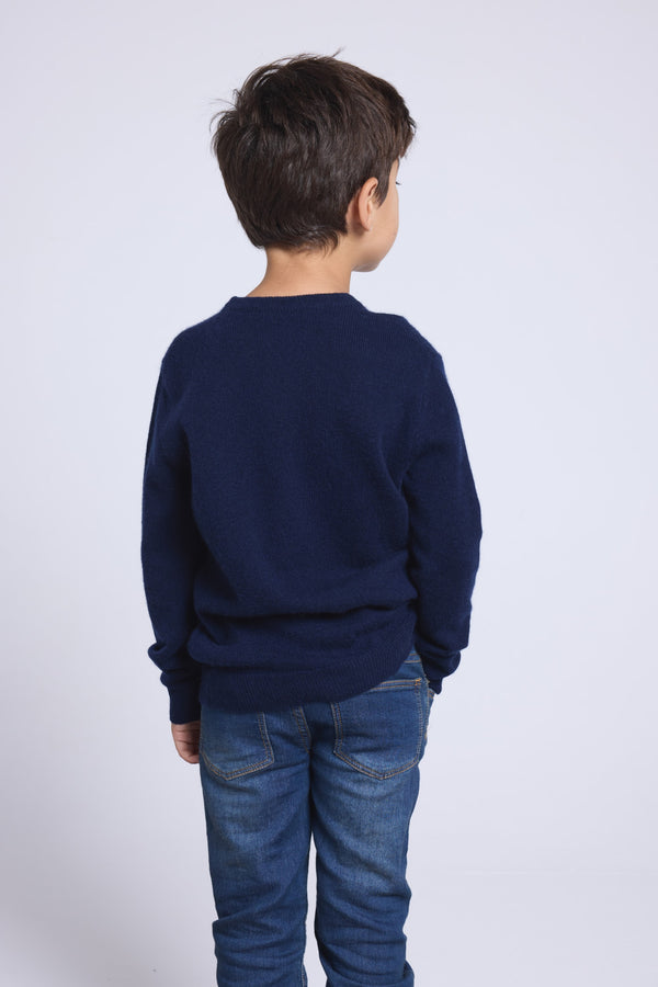 Pull Col Rond Gros Flocon Poirot