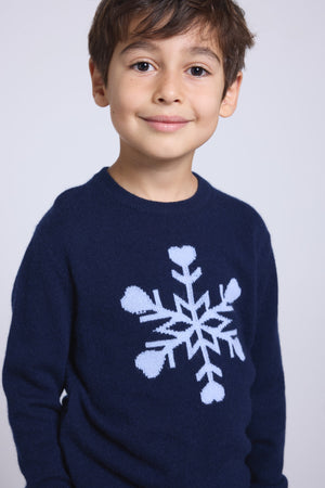 Pull Col Rond Gros Flocon Poirot