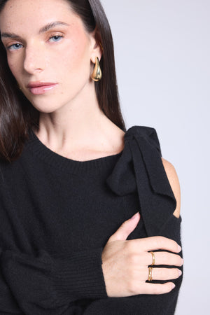 Pull Col Rond Ouverture Noeud Epaule Tamara