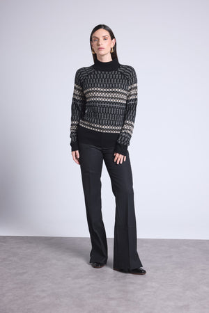 Pull Col Montant Textures Tibby