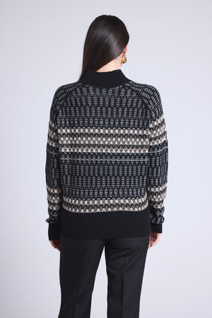 Pull Col Montant Textures Tibby