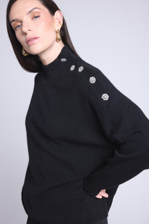 Pull Col Montant A Bijoux Baya