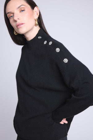 PULL COL MONTANT A BIJOUX - BAYA