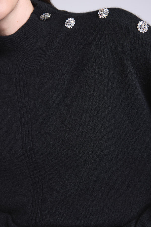 PULL COL MONTANT A BIJOUX - BAYA