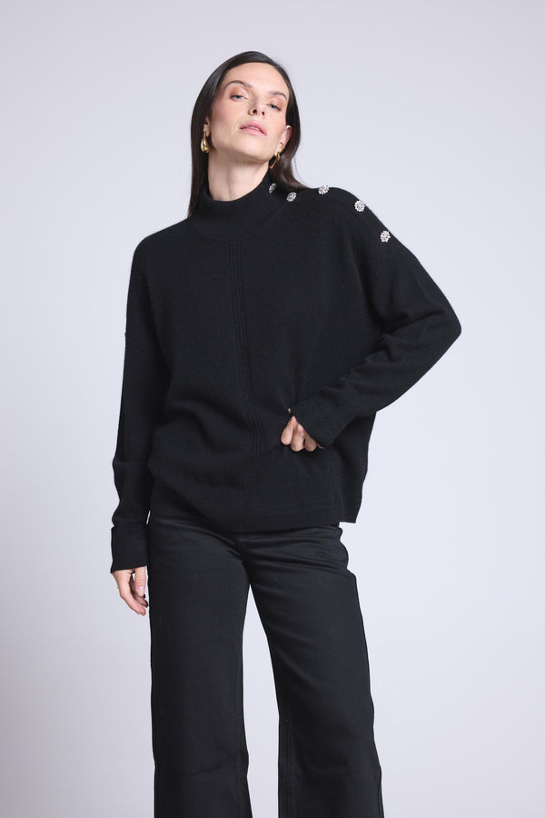 PULL COL MONTANT A BIJOUX - BAYA