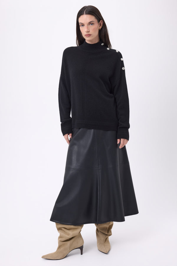 #NOIR-BOUTONSARGENT #FEMME