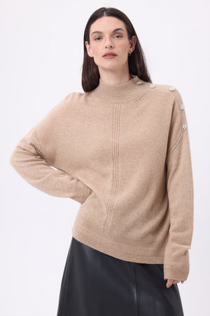 #BEIGECREME-BOUTONSARGENT #FEMME