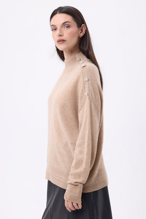 #BEIGECREME-BOUTONSARGENT #FEMME