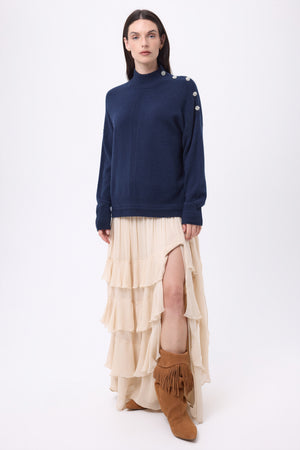#BLEUMARINE-BOUTONSARGENT #FEMME