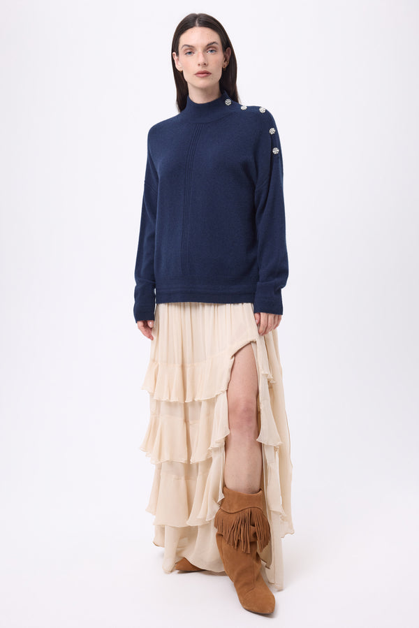 #BLEUMARINE-BOUTONSARGENT #FEMME