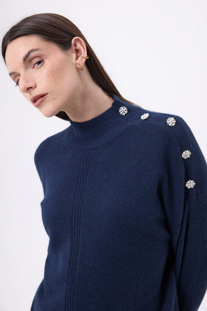 #BLEUMARINE-BOUTONSARGENT #FEMME