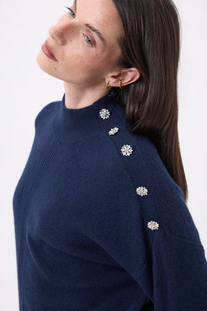 #BLEUMARINE-BOUTONSARGENT #FEMME