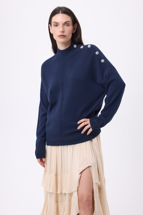 #BLEUMARINE-BOUTONSARGENT #FEMME