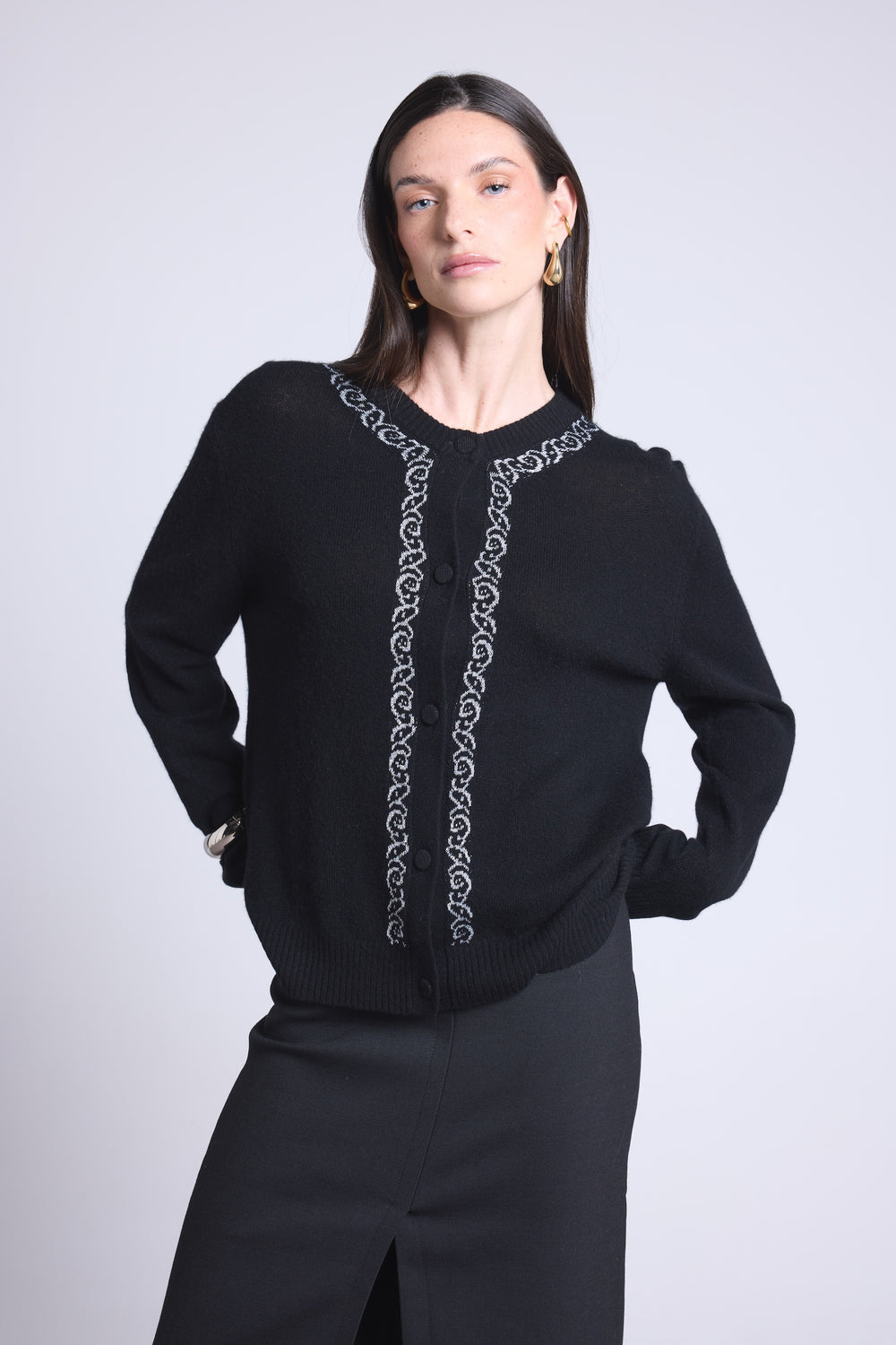 CARDIGAN BRODERIE LUREX - BETTY