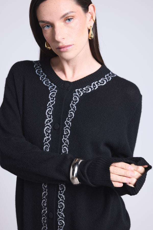 CARDIGAN BRODERIE LUREX - BETTY