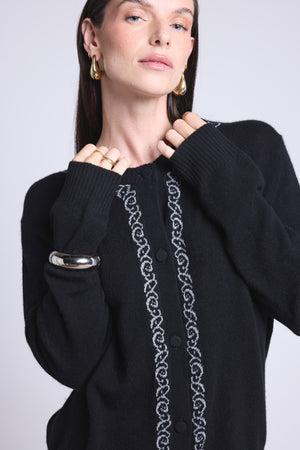 CARDIGAN BRODERIE LUREX - BETTY