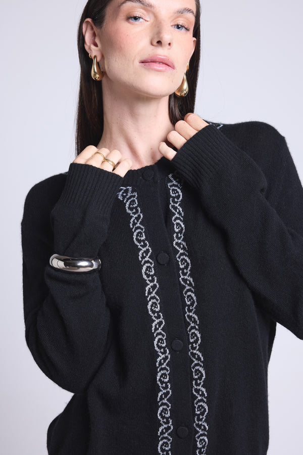 CARDIGAN BRODERIE LUREX - BETTY