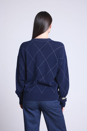 GILET CARREAUX LUREX - CHLOE
