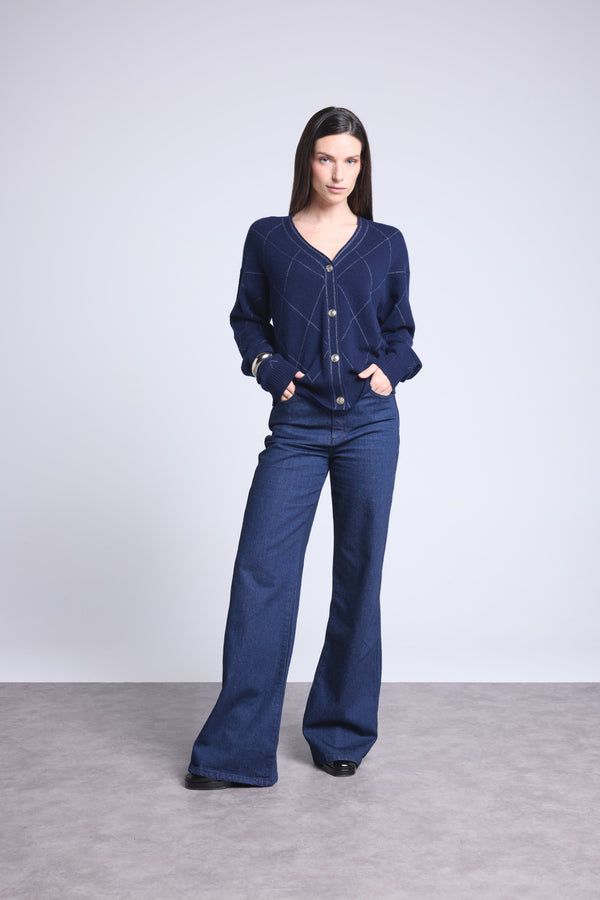 GILET CARREAUX LUREX - CHLOE