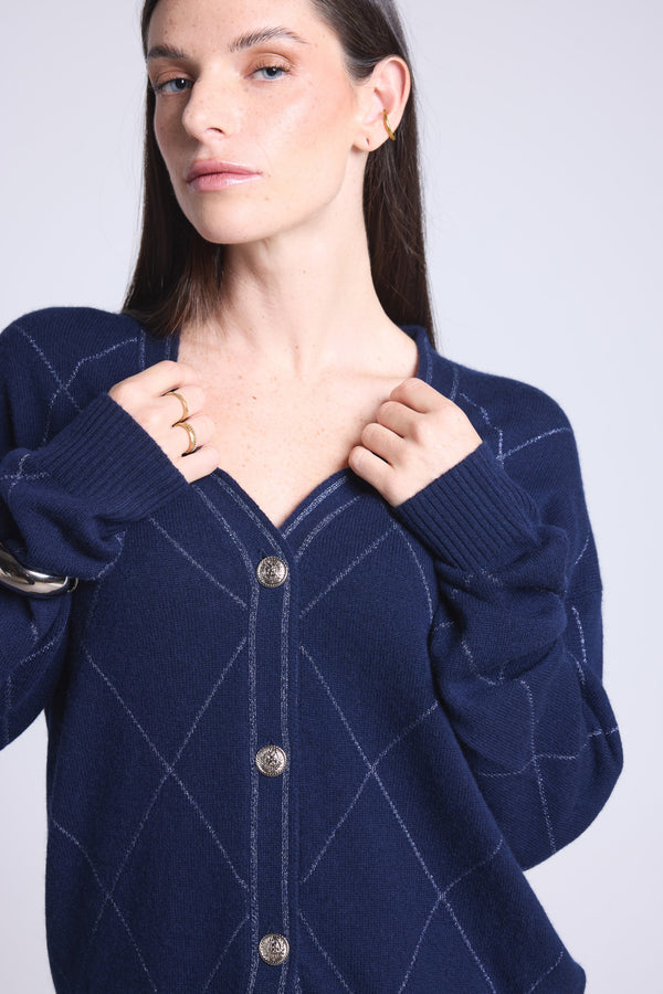 GILET CARREAUX LUREX - CHLOE