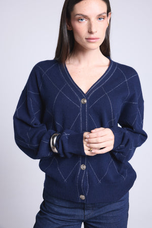 GILET CARREAUX LUREX - CHLOE