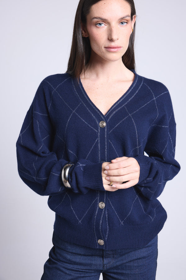 GILET CARREAUX LUREX - CHLOE